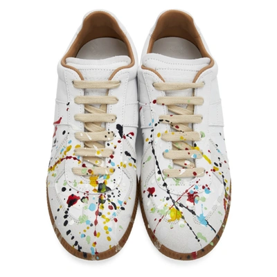 Shop Maison Margiela Grey Painted Replica Sneakers In 961 Paint