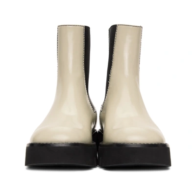 Shop Jw Anderson Off-white Logo Chelsea Boots In 138 Offwhit