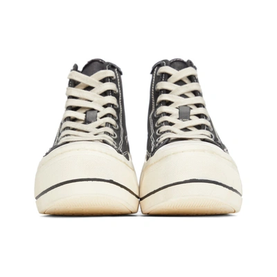 Shop R13 Black Distressed High-top Sneakers