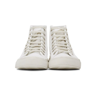 Shop Saint Laurent White Canvas Malibu Sneakers In 9030 White