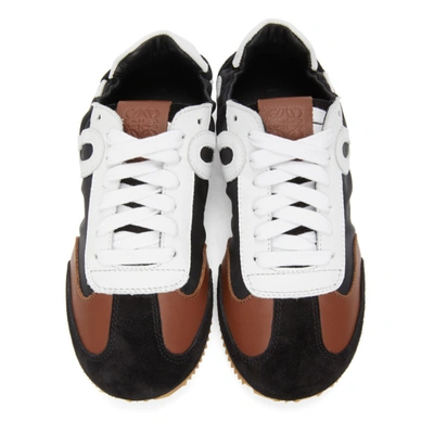 Shop Loewe Black & Brown Ballet Runner Sneakers In 8916 Black