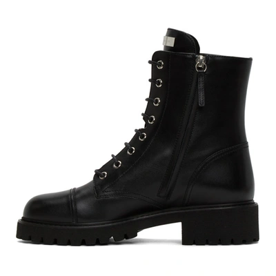 Shop Giuseppe Zanotti Black Nevada Boots In Conc. Gemin