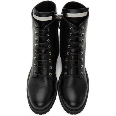 Shop Giuseppe Zanotti Black Nevada Boots In Conc. Gemin