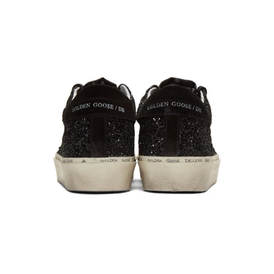 Shop Golden Goose Black Glitter Hi Star Sneakers