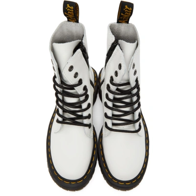 Shop Dr. Martens' White Jadon Retro Quad Boots