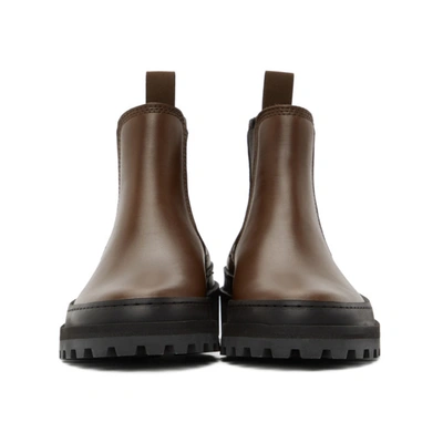 Shop Apc A.p.c. Brown Cali Chelsea Boots In Caa Marron