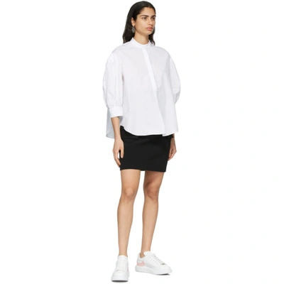 Shop Alexander Mcqueen White & Pink Dropped Heel Counter Oversized Sneakers In 9648 Wht/rquarts