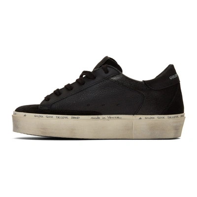 Shop Golden Goose Black Hi Star Sneakers