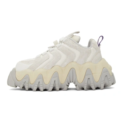 Shop Eytys Off-white Suede Halo Sneakers