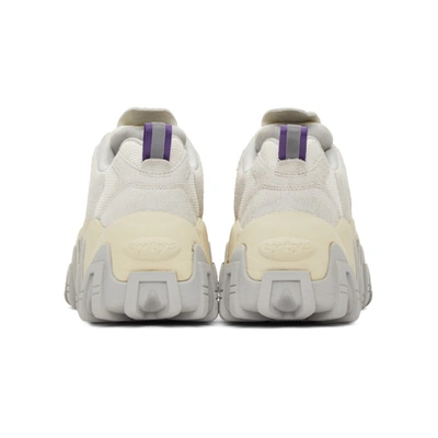 Shop Eytys Off-white Suede Halo Sneakers