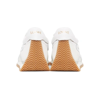 Shop Loewe White Flow Runner Sneakers In 2100 White