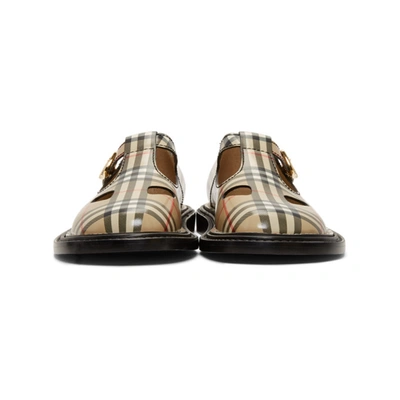 Shop Burberry Beige Hannie T-bar Shoes In Archive Bei