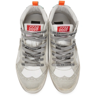 Shop Golden Goose White Mid Star Sneakers
