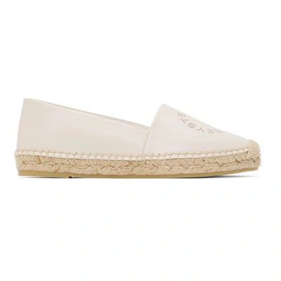 Shop Stella Mccartney White Selene Logo Espadrilles In 9004 Ivory