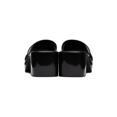 Shop Gucci Black Rubber Slide Sandals In 1000 Black