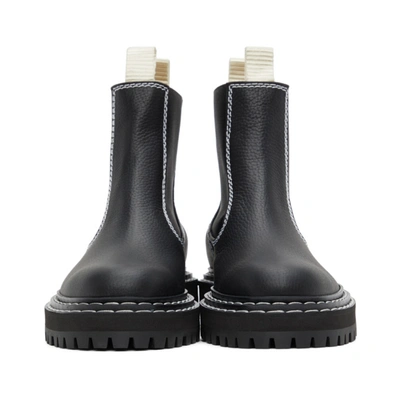 Shop Proenza Schouler Black Leather Chelsea Boots