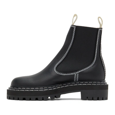 Shop Proenza Schouler Black Leather Chelsea Boots