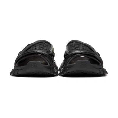Shop Balenciaga Black Track Slide Sandals In 1000 Black