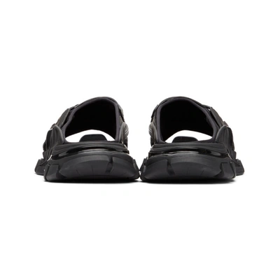 Shop Balenciaga Black Track Slide Sandals In 1000 Black
