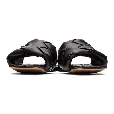 Shop Bottega Veneta Black Intrecciato Lido Sandals In 1000 Black