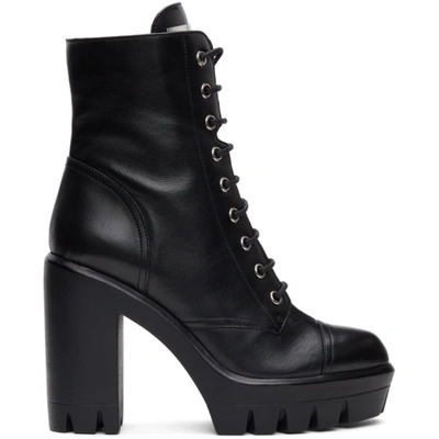 Shop Giuseppe Zanotti Black Nevada Heeled Boots