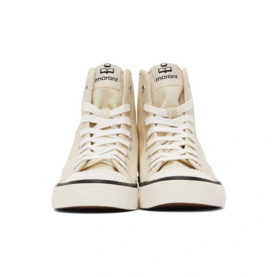 Isabel Marant Off-white Bankeen High Sneakers In 20ck Chalk