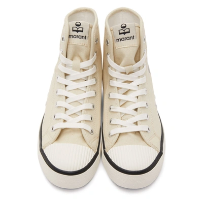 Isabel Marant Off-white Bankeen High Sneakers In 20ck Chalk