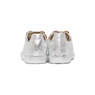 Shop Maison Margiela Silver Painted Replica Sneakers In H8434 Earth