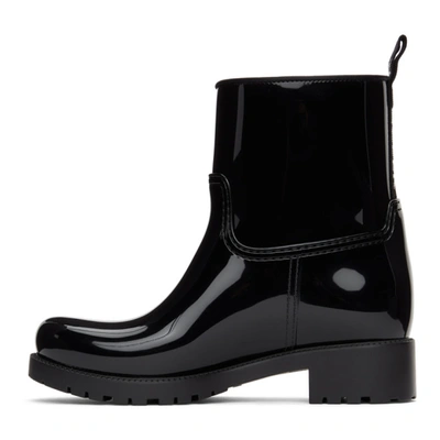 Shop Moncler Black Rubber Ginette Boots In 999 Black