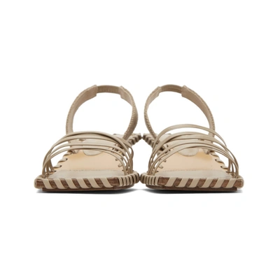 Shop Jacquemus Taupe 'les Sandales Valerie' Heeled Sandals In Brown Brown