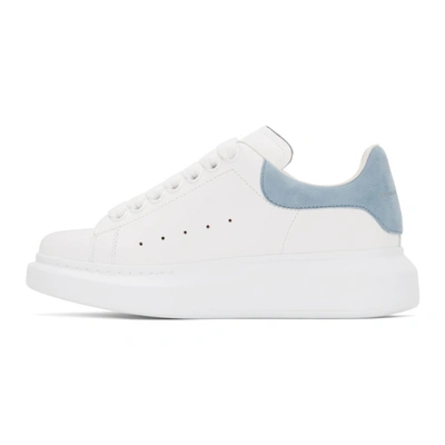 Shop Alexander Mcqueen White & Blue Oversized Sneakers In 9048 Dreabl