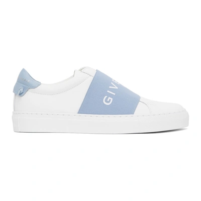 Shop Givenchy White & Blue Elastic Urban Knots Sneakers In 194 Wh/blue