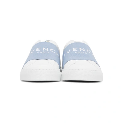 Shop Givenchy White & Blue Elastic Urban Knots Sneakers In 194 Wh/blue