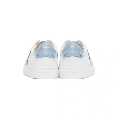 Shop Givenchy White & Blue Elastic Urban Knots Sneakers In 194 Wh/blue