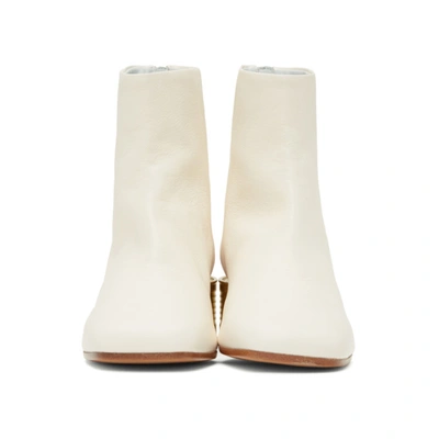 Shop Mm6 Maison Margiela White Can Heel Boots In T1003 White