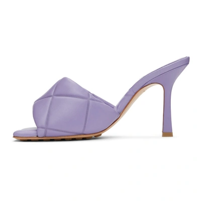 Shop Bottega Veneta Purple ‘the Rubber Lido' Heeled Sandals In 5176 Lavend