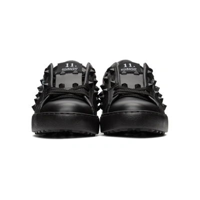 Shop Valentino Black  Garavani Inez And Vinoodh Edition Rockstud Untitled Noir Sneakers In 1nm Blflwrs
