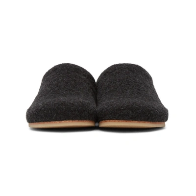 Shop Lauren Manoogian Black Alpaca Mono Mule In Bmlg Blkmlg