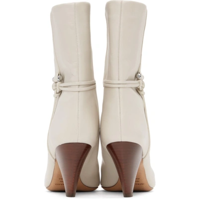 Shop Isabel Marant Off-white Leather Lilet Ankle Boots In 20wh White