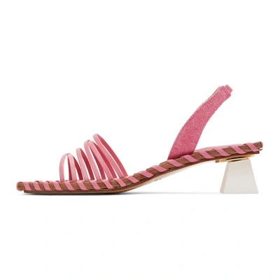 Shop Jacquemus Pink 'les Sandales Valerie' Heeled Sandals