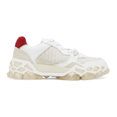 Shop Jimmy Choo White Diamond X Sneakers In X Cotton Mi