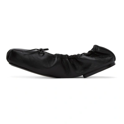 Shop Khaite Black The Ashland Ballerina Flats In 200 Black