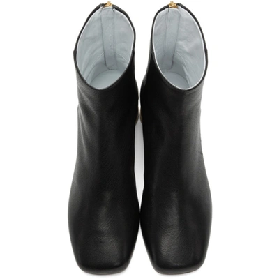 Shop Mm6 Maison Margiela Black Low Can Heel Boots In T8013 Black