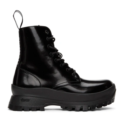 Shop Stella Mccartney Black Trace Boots In 1015 Blkmlt