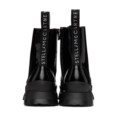 Shop Stella Mccartney Black Trace Boots In 1015 Blkmlt