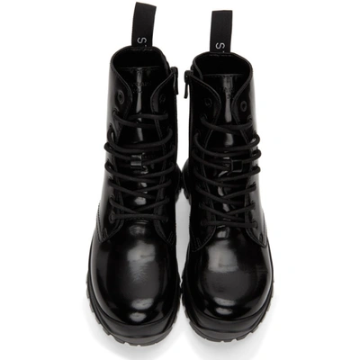 Shop Stella Mccartney Black Trace Boots In 1015 Blkmlt
