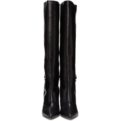 Shop Isabel Marant Black Leather Learl Tall Boots In 01bk Black