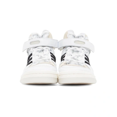 Shop Adidas X Ivy Park White Forum Mid Sneakers In Ftwrw