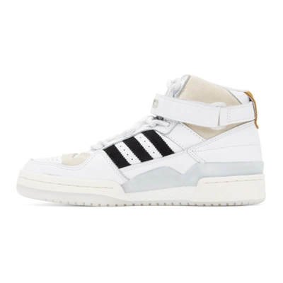 Shop Adidas X Ivy Park White Forum Mid Sneakers In Ftwrw