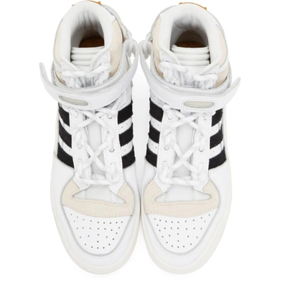 Shop Adidas X Ivy Park White Forum Mid Sneakers In Ftwrw